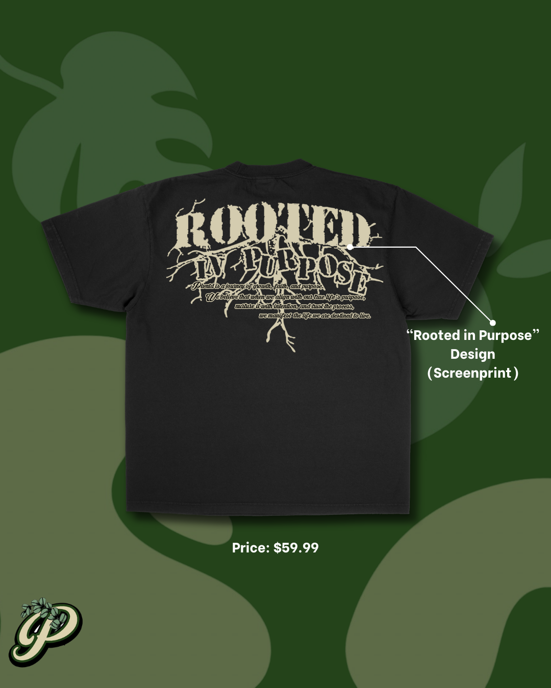 Rooted in Purpose Tee – Vintage Black (SZN 2)