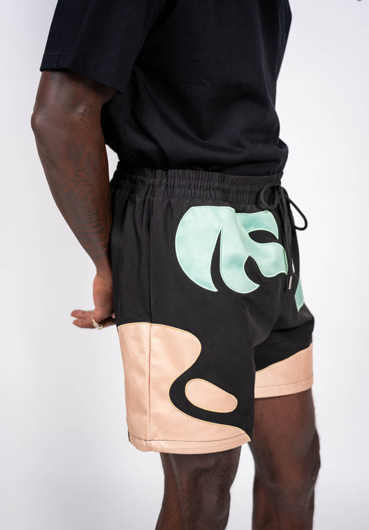 PLVNTD Camo Stitch Utility Shorts – Black Leaf Camo (SZN 2)