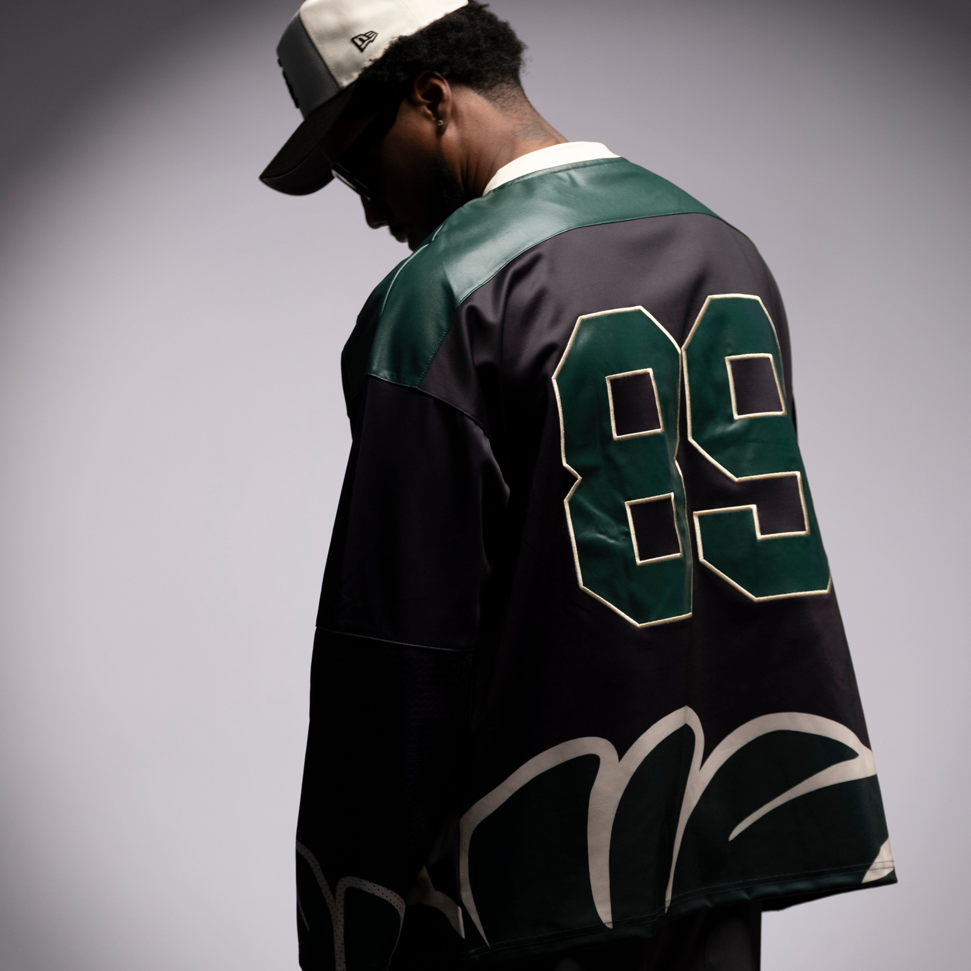 PLVNTD Monstera Hockey Jersey in front of white background